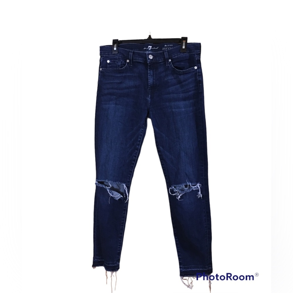 7 For All Mankind Size 31 Ankle Skinny Jeans EUC